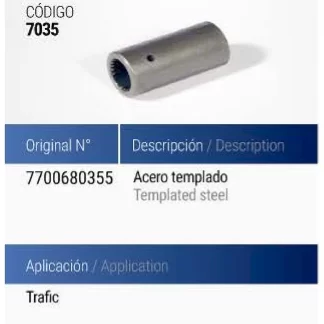 MANGUITO  DIRECTA Renault  MAGUITO DIRECTA R,12 V5 TEMPLADO PARA CODIGO 7001/  codigo cmn7035