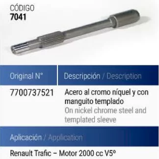 (DIRECTA Renault )  - RENAULT TRAFIC 2000 V5 C/MANGUITO TEMPLADO  codigo CMN7041