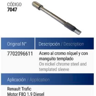 (DIRECTA Renault )  - RENAULT TRAFIC F8Q MOTOR 1,9 DIESEL C/MANG  codigo CMN7047