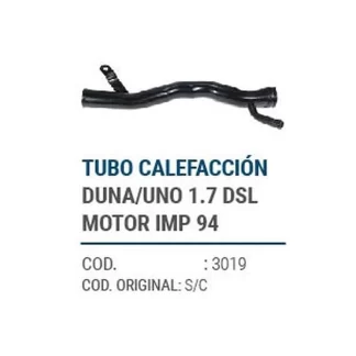 CAÑOS METALICOS FIAT DUNA, UNO 1.7 DSL MOT. IMP 94 codigo dnhc3019