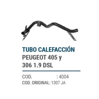 CAÑOS METALICOS  PEUGEOT 405, 306, EXPERT Y 806 1.9 DIESEL  codigo dnhc4004