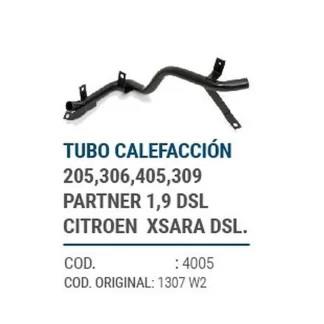 CAÑOS METALICOS  PEUGEOT 205-306-405-XSARA  codigo dnhc4005