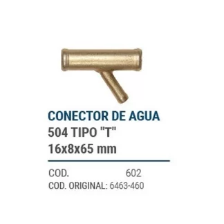 CAÑOS METALICOS  CONECT. PEUGEOT 504 TIPO "T" 16X8X65mm  codigo dnhc602