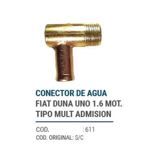 CAÑOS METALICOS  DUNA UNO 1,6 MULTIPLE MOTOR TIPO  ADMICION   codigo dnhc611