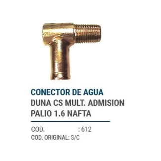 CAÑOS METALICOS CONECT. FIAT DUNA CS MULT. ADMISION, PALIO 1.6 NAFTA codigo dnhc612
