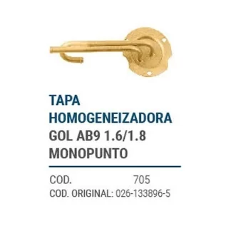 CAÑOS METALICOS  TAPA HOMOGENIZADORA GOL A B9 MONOPUNTO   codigo dnhc705