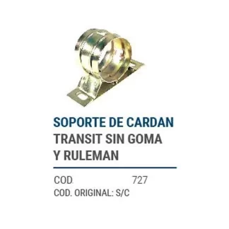 CAÑOS METALICOS  SOPORTE CARDAN TRANSIT SIN  GOMA   codigo dnhc727