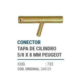 CAÑOS METALICOS CONECTOR TAPA CILINDRO 5/8 X8 MM PEUGEOT codigo dnhc733