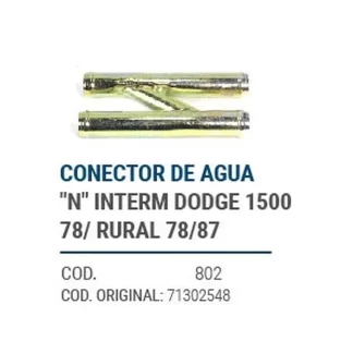 CAÑOS METALICOS  CONECT. "N" INTERM. DODGE 1500 78, RURAL 78/87  codigo dnhc802