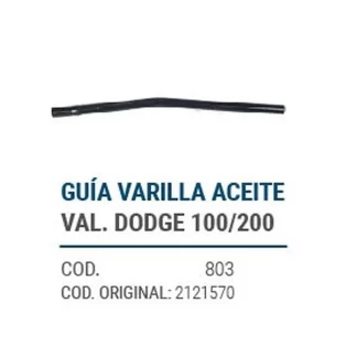 CAÑOS METALICOS  GUIA VARILLA ACEITE VAL. DODGE 100/200  codigo dnhc803