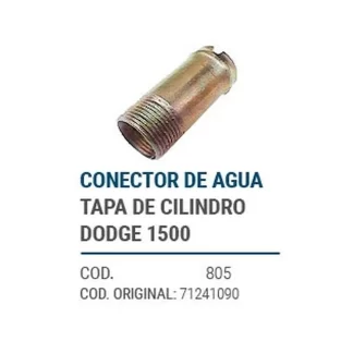 CAÑOS METALICOS  CONECT. TAPA CILINDRO DODGE 1500  codigo dnhc805