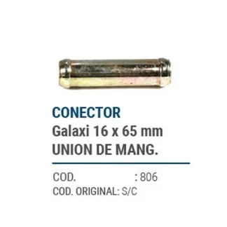 CAÑOS METALICOS   CONECTOR 16 X 65 MM  codigo dnhc806