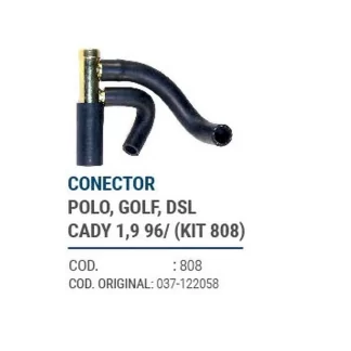CAÑOS METALICOS  CONECT. POLO, GOLF, DSL CADDY 1.9 96  codigo dnhc808