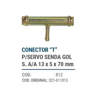 CAÑOS METALICOS  CONECT. "T" P/SERVO SENDA, GOL S/AA 13X5X70mm  codigo dnhc812