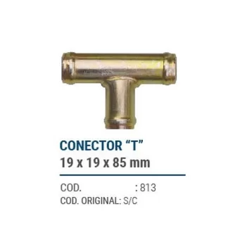 CAÑOS METALICOS  CONECTOR T 19 X 19 X 85 MM   codigo dnhc813