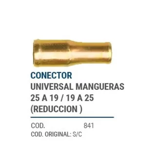 CAÑOS METALICOS  CONECT. UNIV. MANGUERAS 25 A 19 / 19 A 25(REDUCCION)  codigo dnhc841
