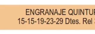 ENGRANAJE DE CAJA - CHEVROLET - SAGINAW 4V    - QUINTUPLE 15-15-19-23-29 DIENTES REL 3,11:1  codigo MGH1102