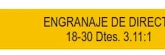 ENGRANAJE DE CAJA - CHEVROLET - SAGINAW 4V    - DIRECTA 18-30 DIENTES  REL 3,11:1  codigo MGH1105