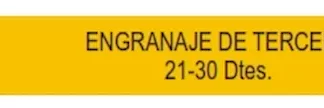 ENGRANAJE DE CAJA - CHEVROLET - SAGINAW 4V    - TERCERA 21-30 DIENTES  codigo MGH1109