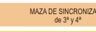 ENGRANAJE DE CAJA - CHEVROLET - SAGINAW 4V    - MAZA DE SINCRONIZADO TERCERA Y CUARTA  codigo MGH1112M