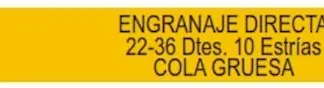 ENGRANAJE DE CAJA - CHEVROLET -  C10 C20 // FORD  F100 150    - ENGRANAJE DE DIRECTA  22 - 36 DTS 10 ESTRIAS COLA GRUESA   codigo MGH1403