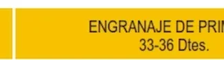 ENGRANAJE DE CAJA - CHEVROLET -  C10 C20 // FORD  F100 150    - ENGRANAJE DE PRIMERA 33 - 36 DTS   codigo MGH1405