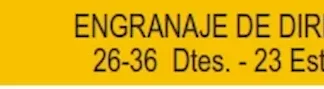 ENGRANAJE DE CAJA - FORD -  TRANSIT     - ENGRANAJE DIRECTA 26-36 23 EST    codigo MGH1801