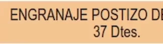 ENGRANAJE DE CAJA - FORD -  TRANSIT     - ENGRANAJE POSTIZO 4TA 37 DIENTES   codigo MGH1802