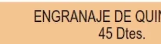 ENGRANAJE DE CAJA - FORD -  TRANSIT     - ENGRANAJE 5TA FIJA 45 DTS   codigo MGH1804