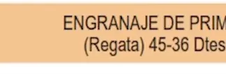 ENGRANAJE DE CAJA - FIAT - 128 EUROPA Y SUPER EUROPA 4 y 5 VEL    - 5V ENGRANAJE PRIMERA(REGATTA)45-36 DIENTES  codigo MGH2602