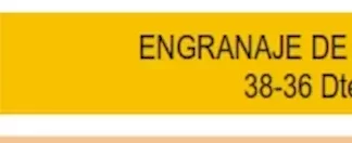 ENGRANAJE DE CAJA - FIAT - 128 EUROPA Y SUPER EUROPA 4 y 5 VEL    - 5V ENGRANAJE SEGUNDA 38-36 DIENTES  codigo MGH2603