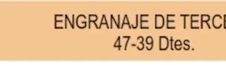 ENGRANAJE DE CAJA - FIAT - 128 EUROPA Y SUPER EUROPA 4 y 5 VEL    - 5V ENGRANAJE TERCERA 47-39 DIENTES  codigo MGH2604