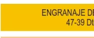 ENGRANAJE DE CAJA - FIAT - 128 EUROPA Y SUPER EUROPA 4 y 5 VEL    - 5V ENGRANAJE CUARTA 47-39 DIENTES  codigo MGH2605