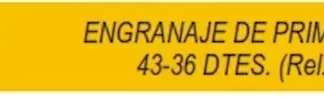 ENGRANAJE DE CAJA - FIAT - SIENA - PALIO NAFTERO    - PALIO N ENGRANAJE PRIMERA CONDUCIDO (LIBRE)43 - 36 DIENTES (RELACION 11 / 43)  codigo MGH2801