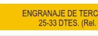 ENGRANAJE DE CAJA - FIAT - SIENA - PALIO NAFTERO    - PALIO N ENGRANAJE TERCERA CONDUCTORA (LIBRE)25 - 33 DIENTES (RELACION 25 / 38)  codigo MGH2803