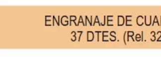 ENGRANAJE DE CAJA - FIAT - SIENA - PALIO NAFTERO    - PALIO N ENGRANAJE CUARTA  CONDUCIDO ( FIJO)37 DIENTES 29 ESTRIAS (RELACION 32 / 37)  codigo MGH2806