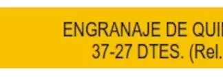 ENGRANAJE DE CAJA - FIAT - SIENA - PALIO NAFTERO    - PALIO N ENGRANAJE DE QUNTA CONDUCTORA (LIBRE)37-27 DIENTES  (RELACION 37/35)  codigo MGH2807