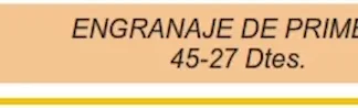 ENGRANAJE DE CAJA - RENAULT - TRAFIC 5TA    - TRAFIC 5V ENGRANAJE DE PRIMERA 45-27 D,  codigo MGH304