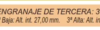 ENGRANAJE DE CAJA - RENAULT - TRAFIC 5TA    - TRAFIC 5V ENGRANAJE DE TERCERA 37-27 D, INT 27,3  codigo MGH306A