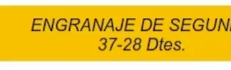 ENGRANAJE DE CAJA - PEUGEOT - 504//505 BA7 5 VEL    - BA7 ENG, DE SEGUNDA 37-28 DIENTES   codigo MGH605