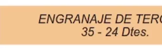 ENGRANAJE DE CAJA - PEUGEOT - 504//505 BA7 5 VEL    - BA7 ENG, DE TERCERA 35-24 DIENTES   codigo MGH606
