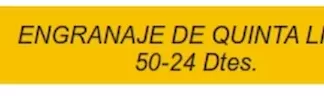 ENGRANAJE DE CAJA - PEUGEOT - 504//505 BA7 5 VEL    - BA7 ENG, DE QUINTA LIBRE 50-24 DIENTES   codigo MGH607