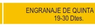 ENGRANAJE DE CAJA - CHEVROLET - BLAZER - S10    - CLARK 1305 QUINTA LIBRE 19-30 DTES,  codigo MGH905