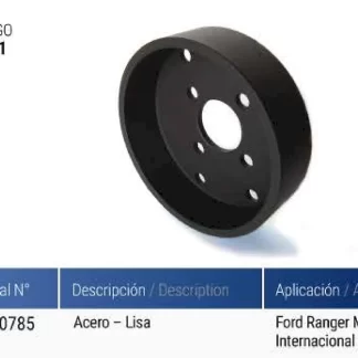 POLEA BOMBA AGUA  FORD POLEA BOMBA DE AGUA F. RANGER MOTOR INTERNACIONAL 3.0  codigo PA001