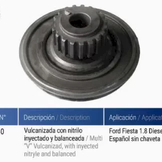 POLea  cigüeñal  FORD  FORD FIESTA 1.8 DIESEL ESPAÑOL SIN CHAVETA  codigo PC0009