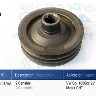 POLea cigüeñal VW VW GOL 1600 2V MOTOR CHT codigo PC0013