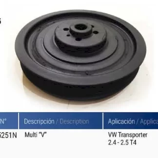 POLea cigüeñal VW VW TRANSPORTER 2.4-2.5 T4 codigo PC0015
