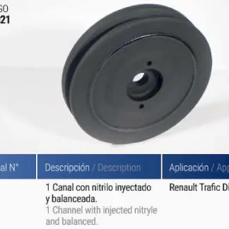 POLea  cigüeñal  Renault   RENAULT trafic DIESEL (1 CANAL)  codigo PC0021