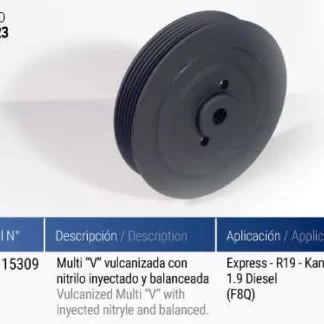 POLea  cigüeñal  Renault   RENAULT EXPRESS-19-KANGOO DIESEL MULTI V  F8Q  codigo PC0023