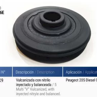 POLea  cigüeñal  Peugeot  PEUGEOT 205 DIESEL C/AIRE  codigo PC0026E 0515-K9